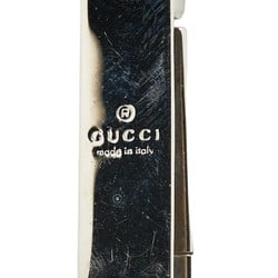 Gucci Key Ring Strap Silver Light Blue White Metal Canvas Women's GUCCI