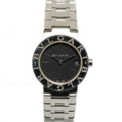 BVLGARI Watch BB23SS Quartz Black Dial Stainless Steel Women's