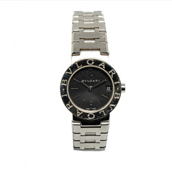 BVLGARI Watch BB23SS Quartz Black Dial Stainless Steel Women's