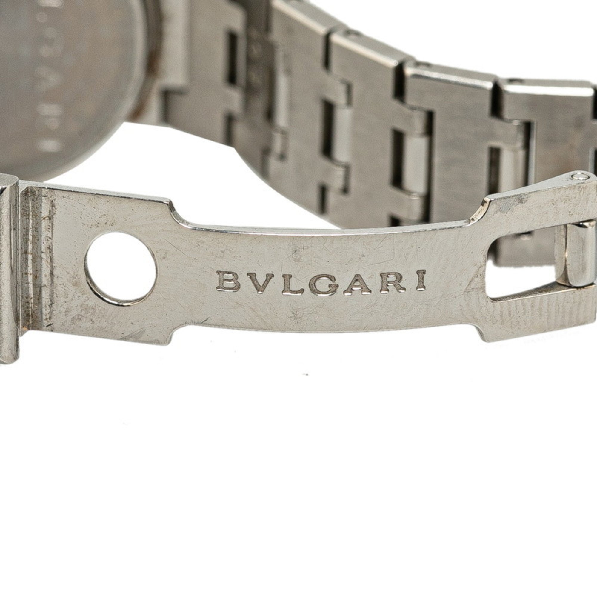 BVLGARI Watch BB23SS Quartz Black Dial Stainless Steel Women's