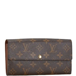 Louis Vuitton Monogram Portefeuille Sarah Long Wallet M61734 Brown PVC Leather Women's LOUIS VUITTON