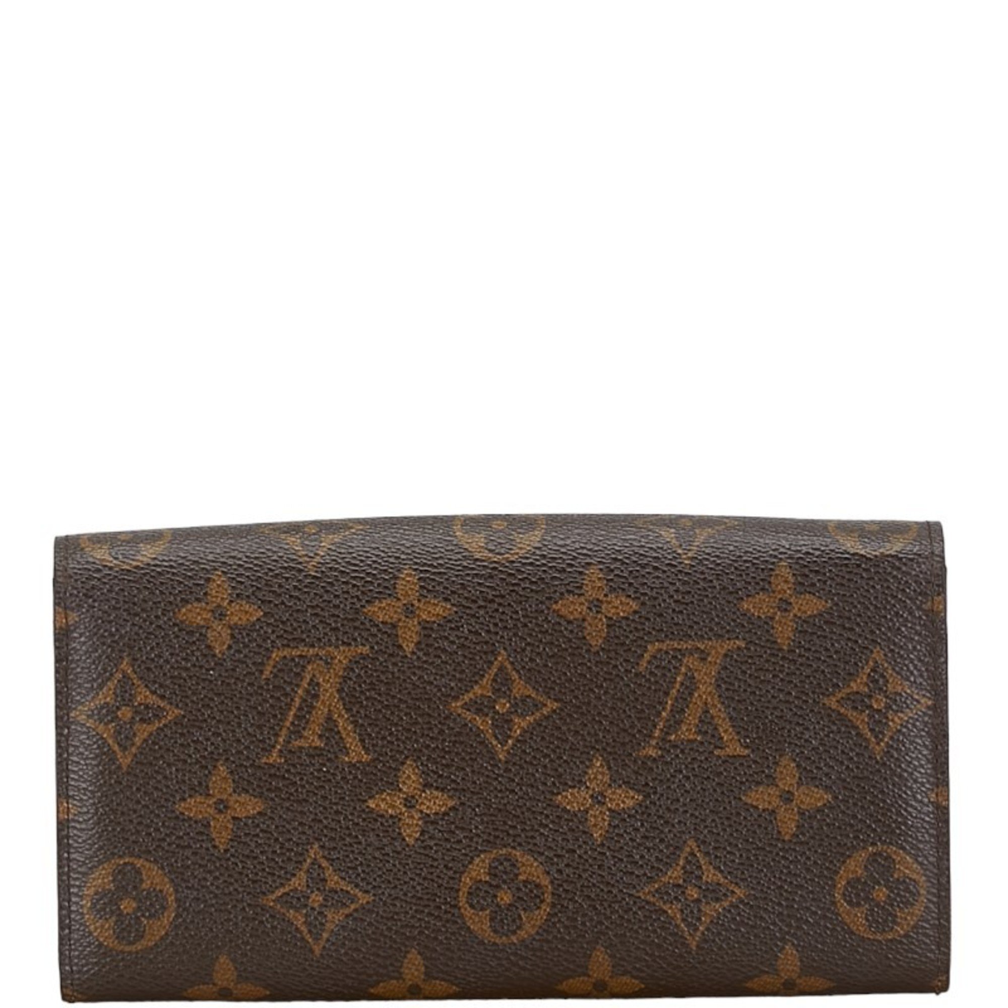 Louis Vuitton Monogram Portefeuille Sarah Long Wallet M61734 Brown PVC Leather Women's LOUIS VUITTON