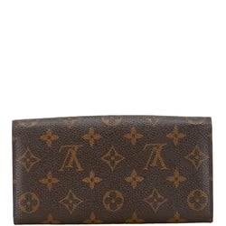 Louis Vuitton Monogram Portefeuille Sarah Long Wallet M61734 Brown PVC Leather Women's LOUIS VUITTON