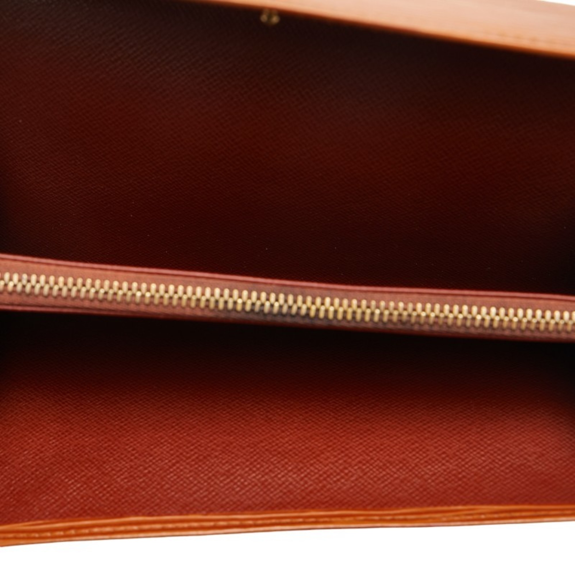 Louis Vuitton Epi Pochette Portemonnay Credit Long Wallet M63573 Kenya Brown Leather Women's LOUIS VUITTON