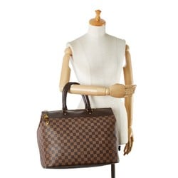 Louis Vuitton Damier Greenwich PM Handbag N41165 Brown PVC Leather Women's LOUIS VUITTON