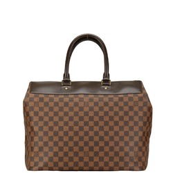 Louis Vuitton Damier Greenwich PM Handbag N41165 Brown PVC Leather Women's LOUIS VUITTON