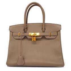 Hermes handbag Birkin 30 C stamped Veau Epsom leather asphalt for women