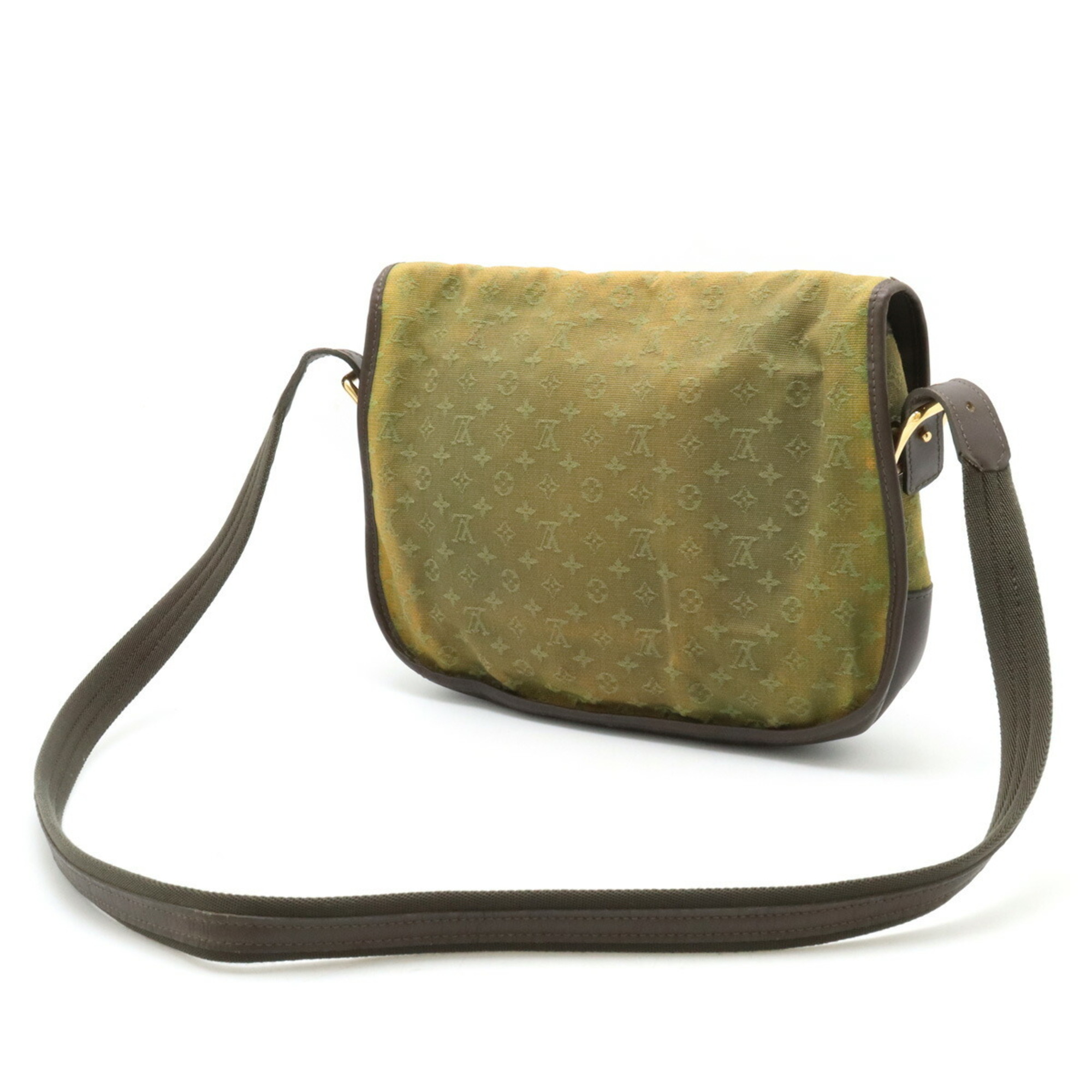 LOUIS VUITTON Louis Vuitton Monogram Shoulder Bag Belanger Canvas Leather TST Khaki Green Moss M92673