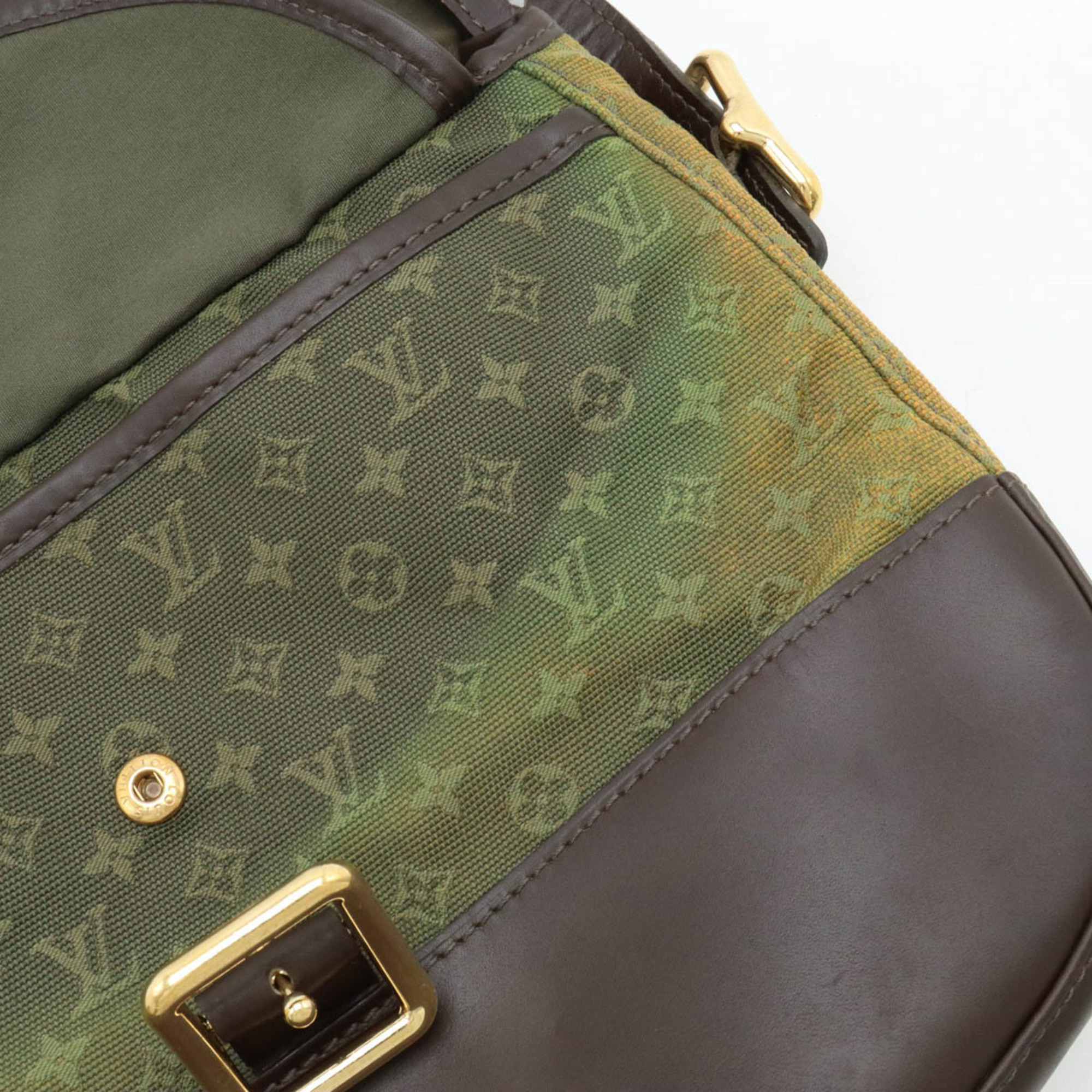 LOUIS VUITTON Louis Vuitton Monogram Shoulder Bag Belanger Canvas Leather TST Khaki Green Moss M92673