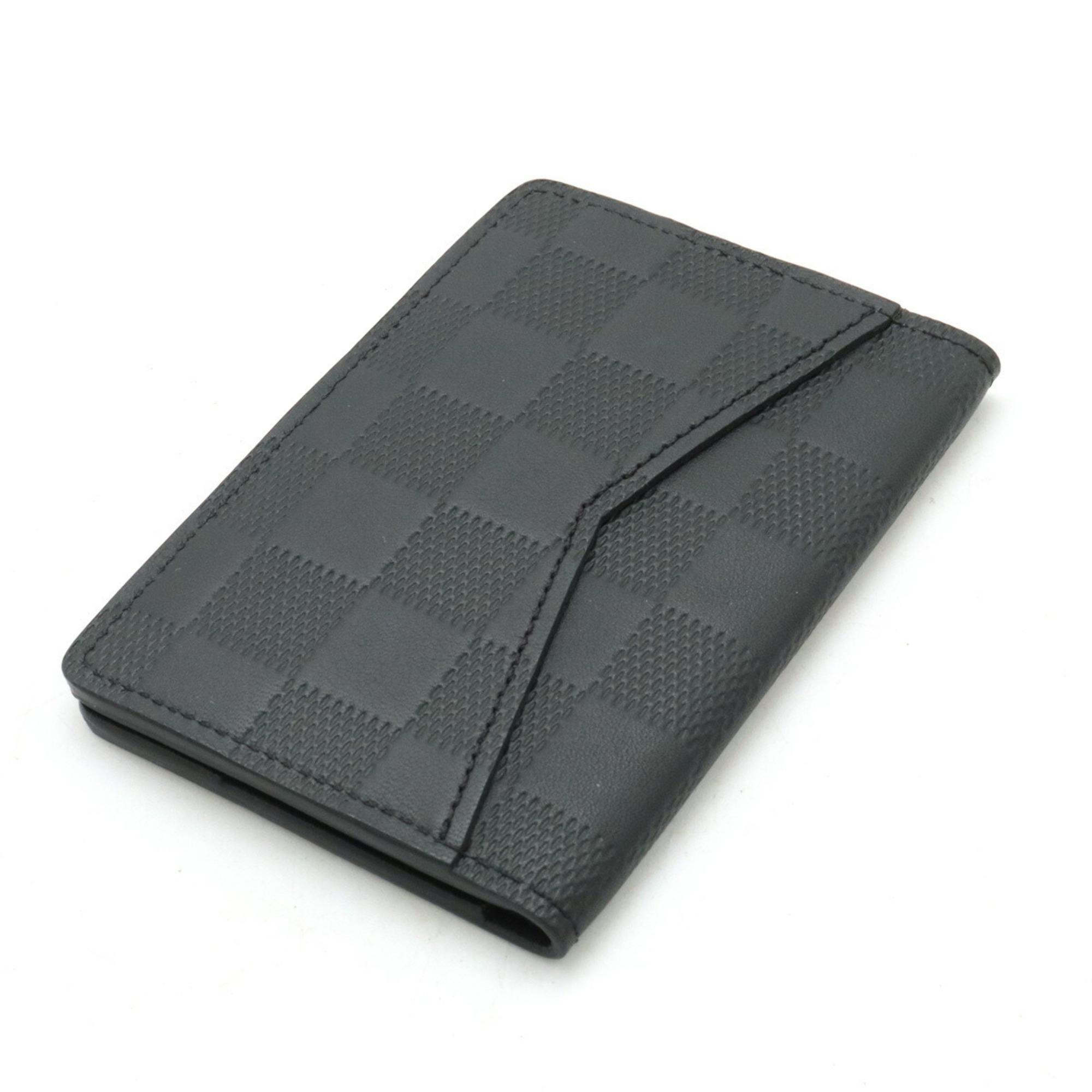 LOUIS VUITTON Damier Infini Organizer De Poche Card Case Business Holder Leather Onyx N63197