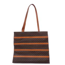 Celine tote bag macadam leather brown women's