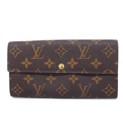 Louis Vuitton Long Wallet Monogram Pochette Porto Monnaie Credit M61726 Brown Ladies