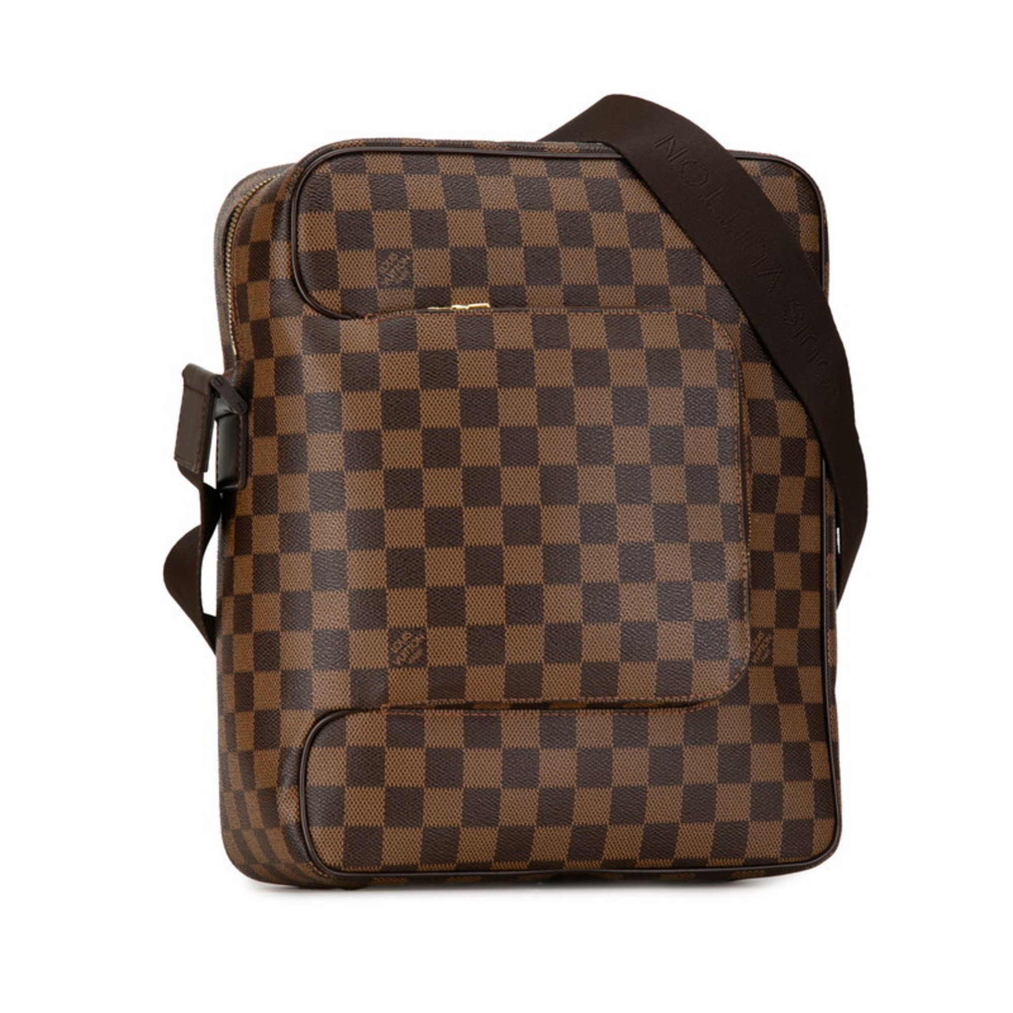 Louis Vuitton Damier Olaf MM Shoulder Bag N41441 Brown PVC Leather Women's LOUIS VUITTON