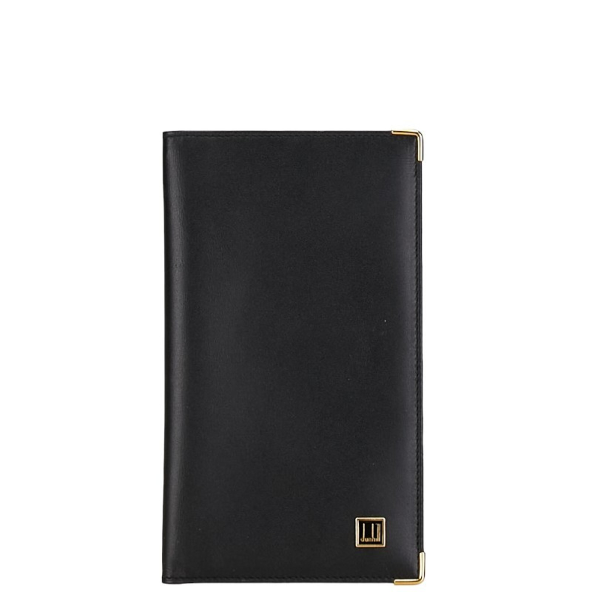 Dunhill Long Wallet Card Case Billfold Black Leather Men's