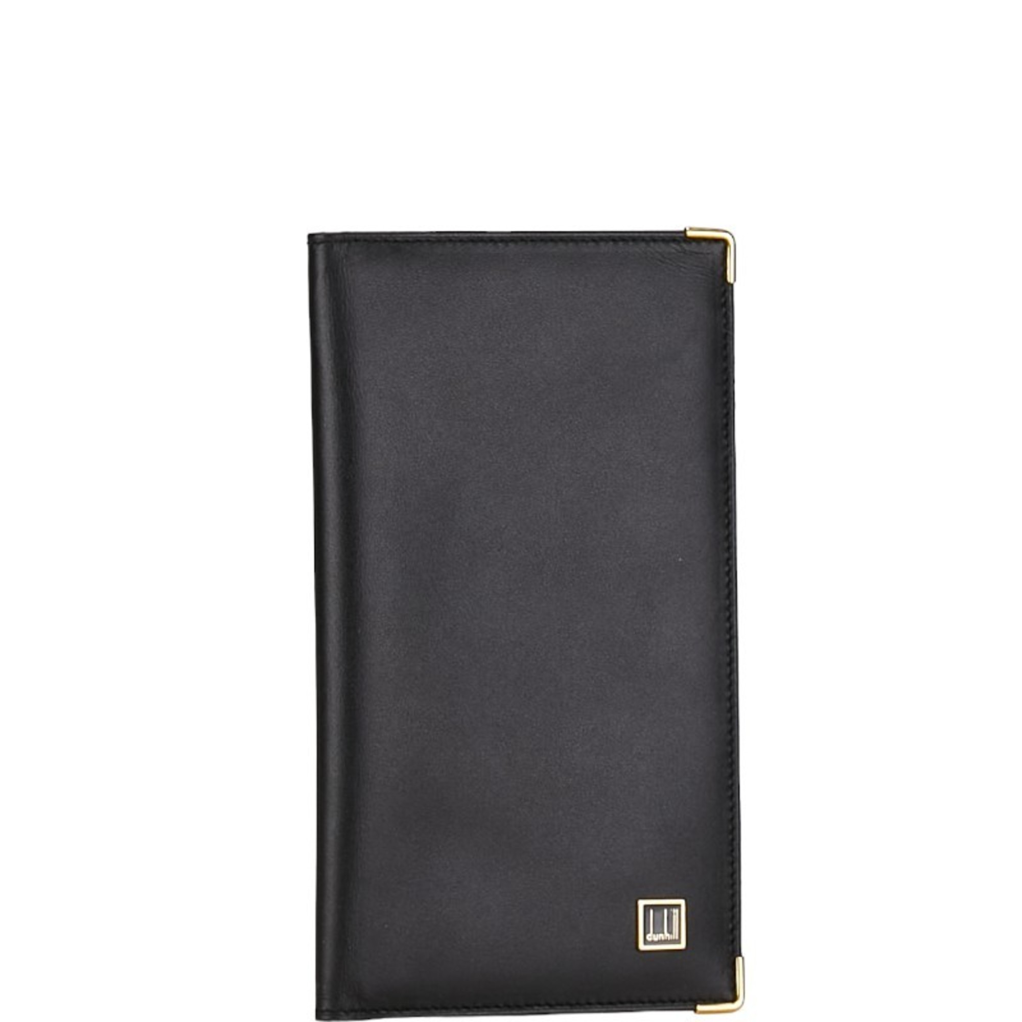 Dunhill Long Wallet Card Case Billfold Black Leather Men's