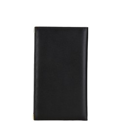 Dunhill Long Wallet Card Case Billfold Black Leather Men's