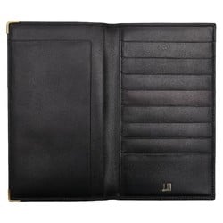 Dunhill Long Wallet Card Case Billfold Black Leather Men's