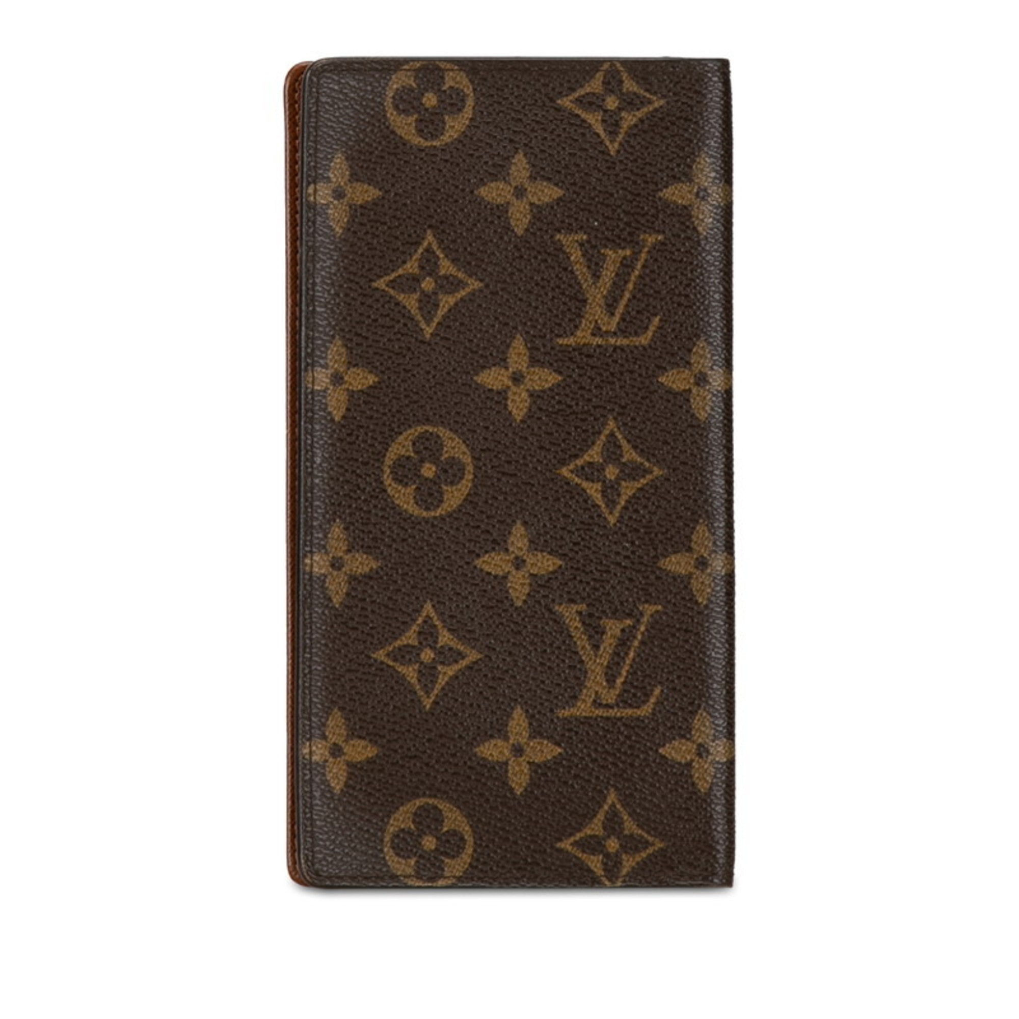 Louis Vuitton Monogram Porte Carte Credit Long Wallet M60825 Brown PVC Leather Women's LOUIS VUITTON