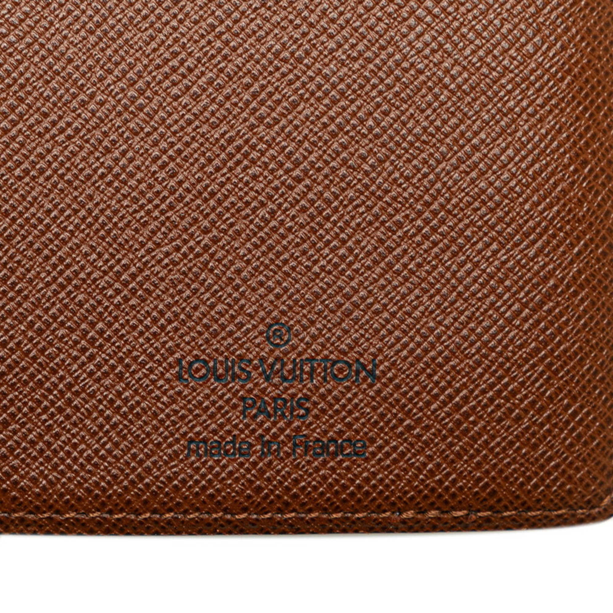 Louis Vuitton Monogram Porte Carte Credit Long Wallet M60825 Brown PVC Leather Women's LOUIS VUITTON