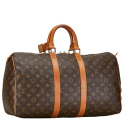 Louis Vuitton Monogram Keepall Bandouliere 45 Boston Bag Travel M41428 Brown PVC Leather Women's LOUIS VUITTON