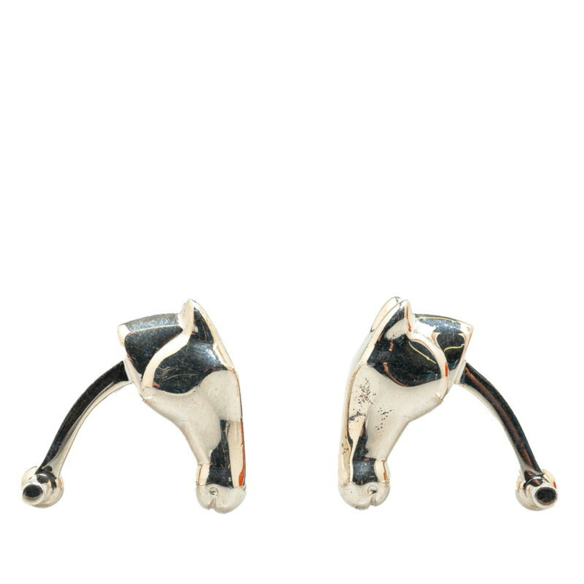 Hermes Cheval Horse Motif Cufflinks Silver SV925 Women's HERMES