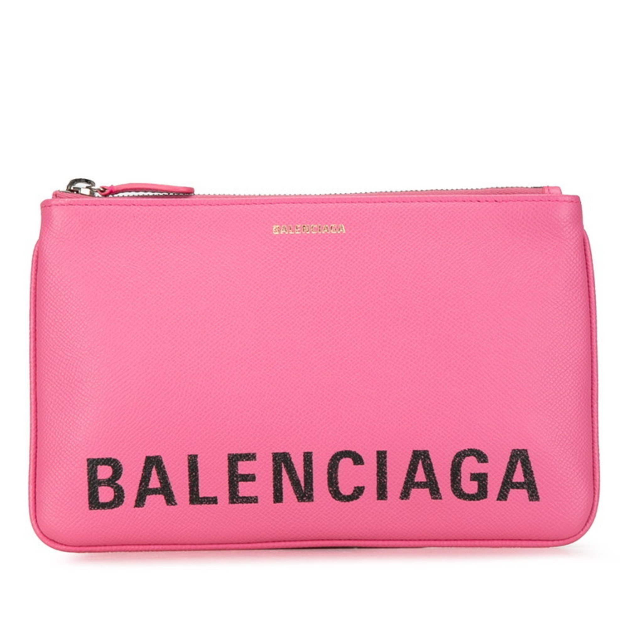 Balenciaga Ville Clutch Bag Pouch 545773 Pink Leather Women's BALENCIAGA