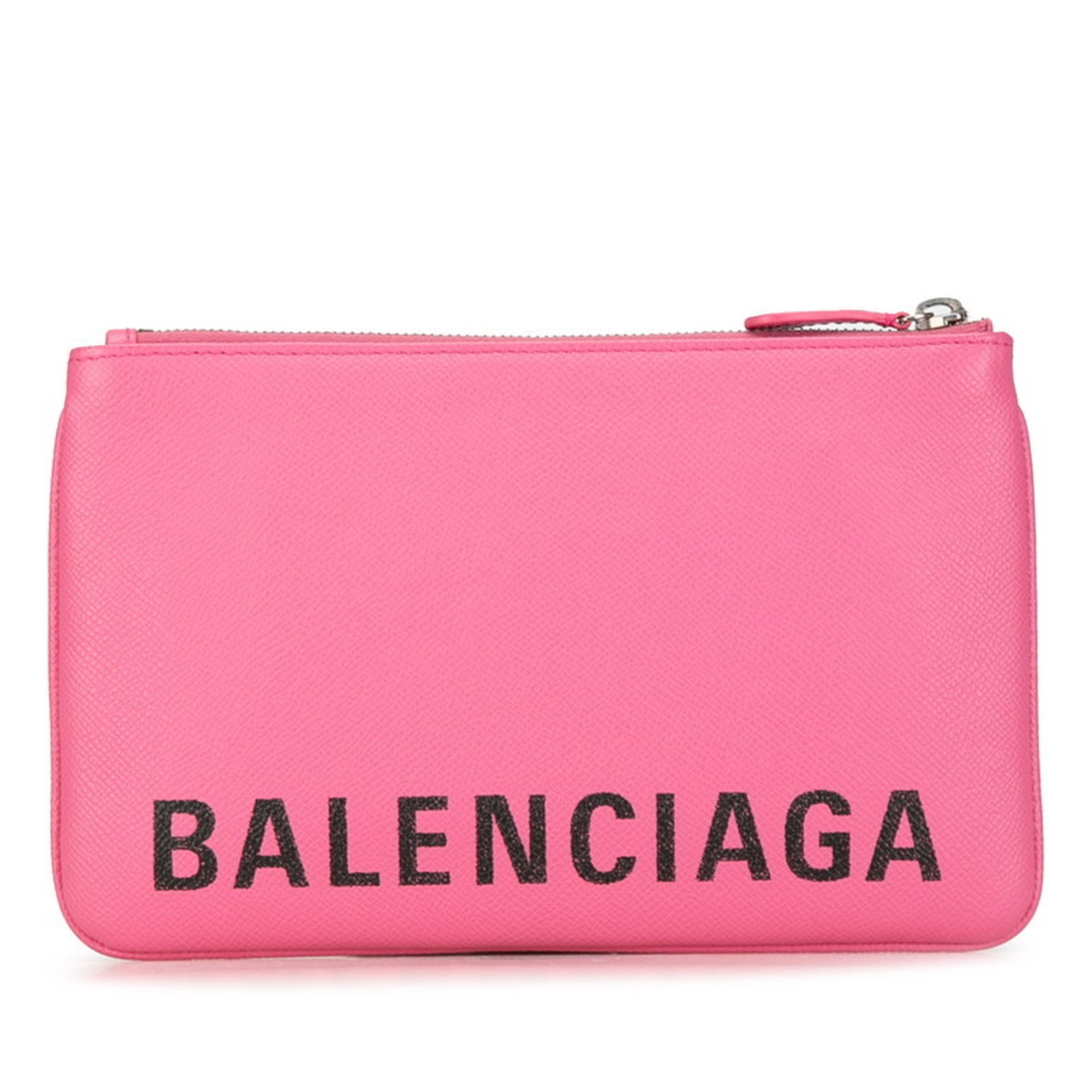 Balenciaga Ville Clutch Bag Pouch 545773 Pink Leather Women's BALENCIAGA