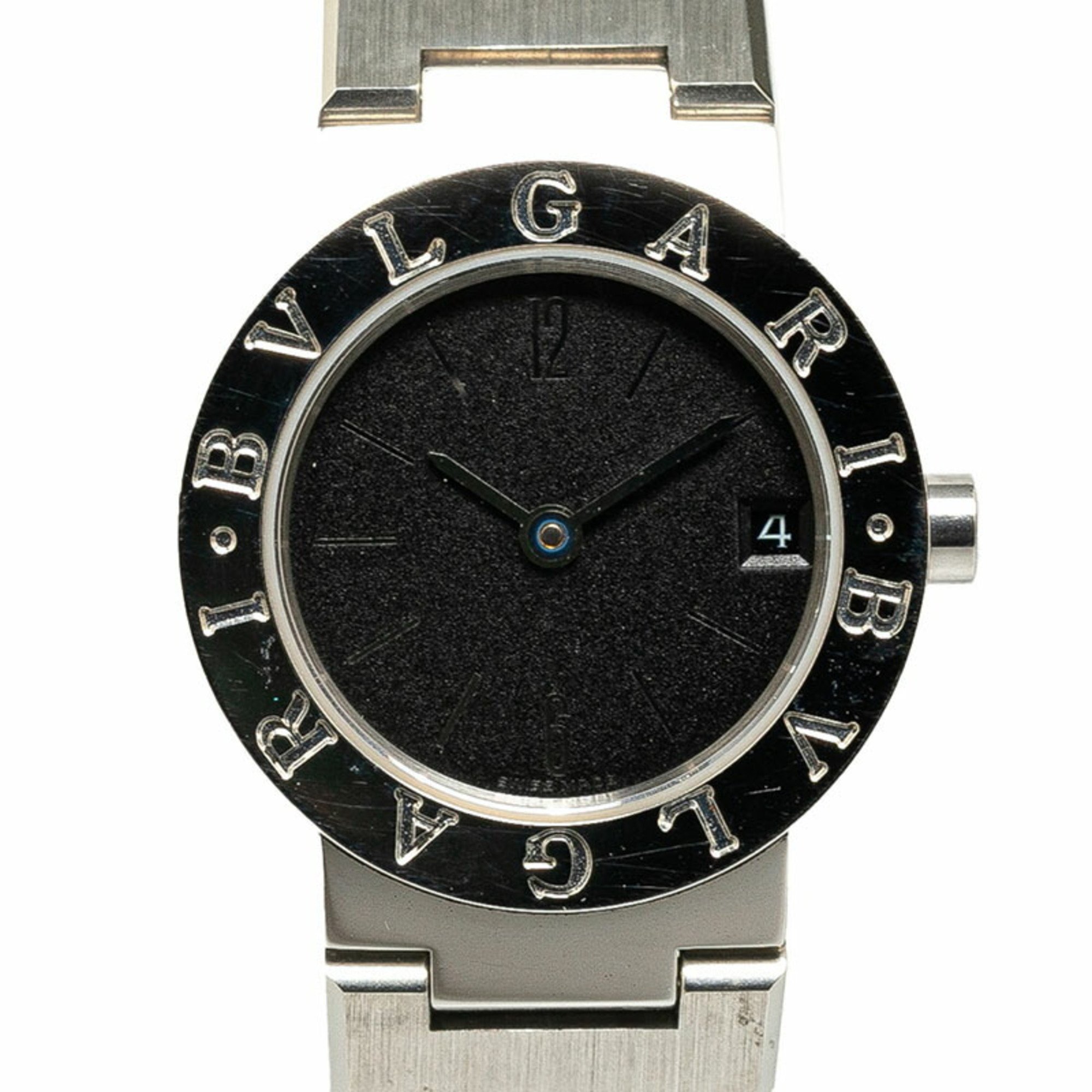 BVLGARI Watch BB23SSD Quartz Black Dial Stainless Steel Women's