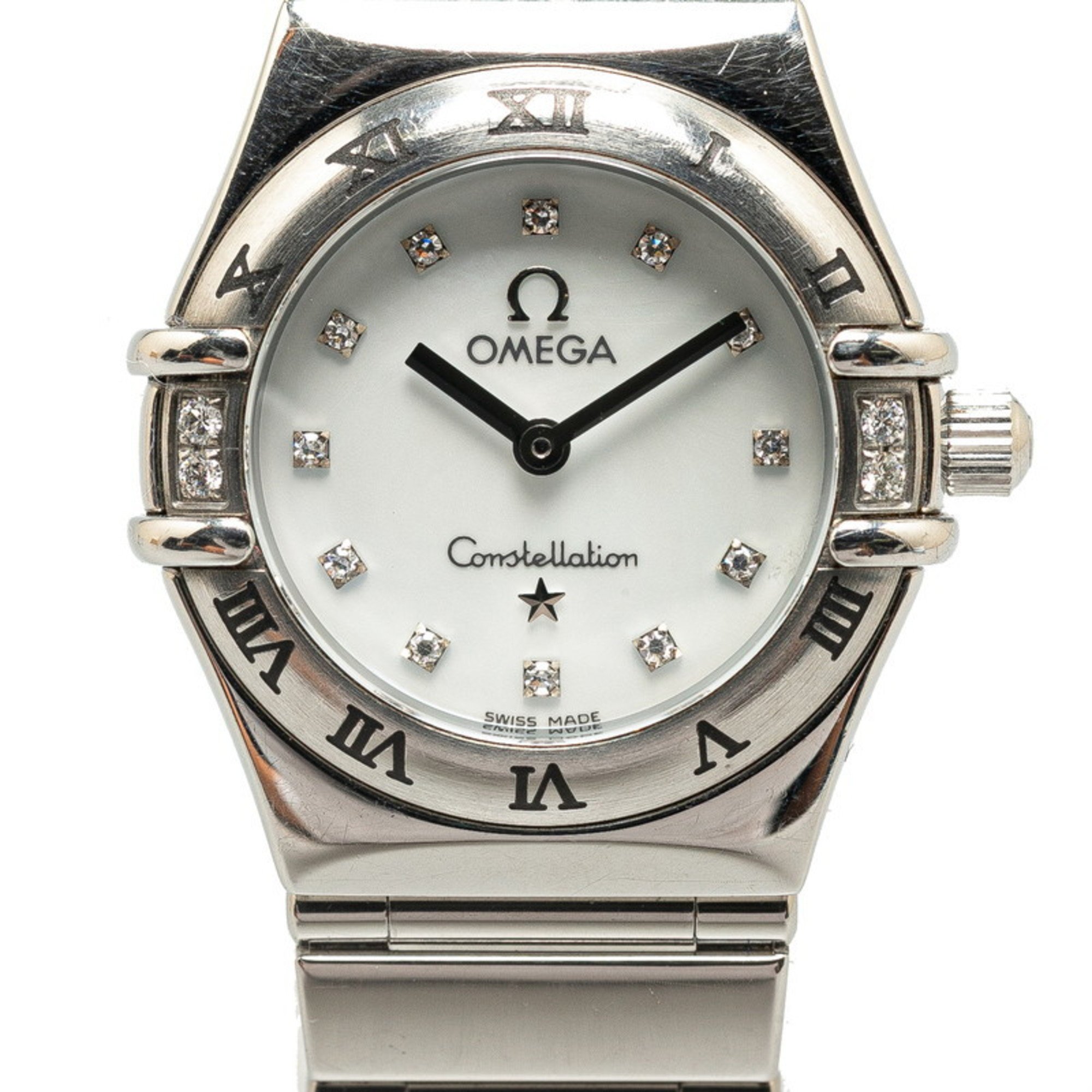 OMEGA Constellation My Choice Watch 1566 76 Quartz White Dial Stainless Steel Ladies