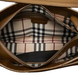 Burberry Nova Check Bag Handbag Brown Leather Women's BURBERRY