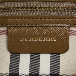 Burberry Nova Check Bag Handbag Brown Leather Women's BURBERRY