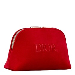 Christian Dior Dior pouch set of 3, navy, black, red, velour, women's,