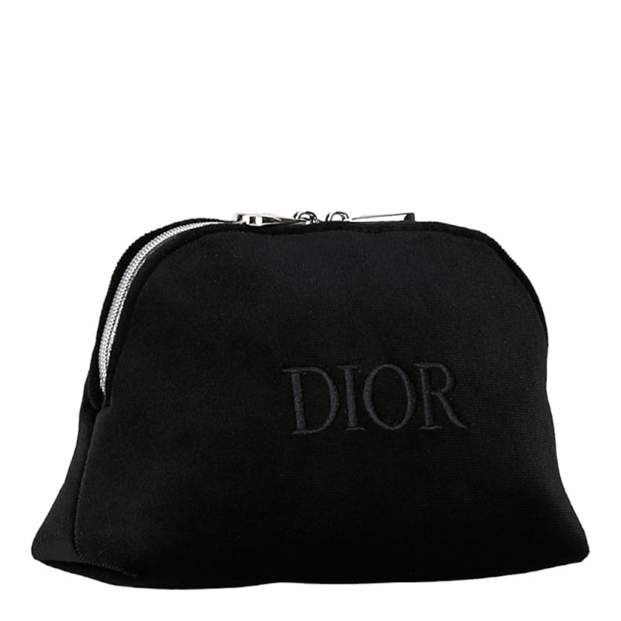 Christian Dior Dior pouch set of 3, navy, black, red, velour, women's,