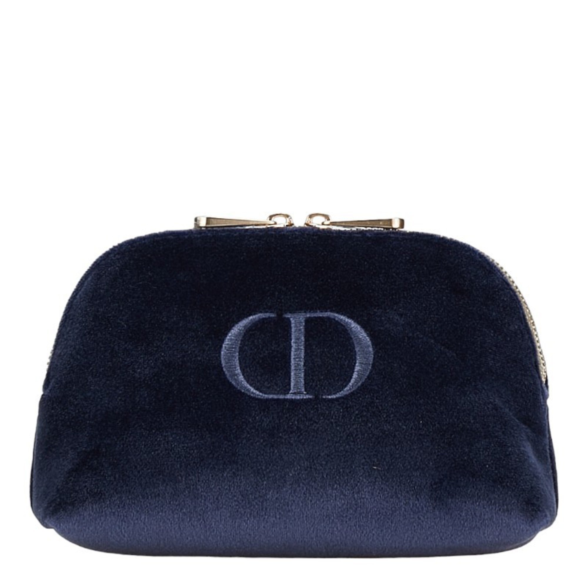 Christian Dior Dior pouch set of 3, navy, black, red, velour, women's,