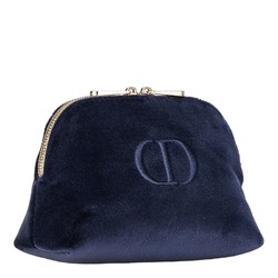 Christian Dior Dior pouch set of 3, navy, black, red, velour, women's,