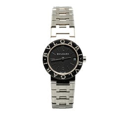 BVLGARI Watch BB23SS Quartz Black Dial Stainless Steel Women's