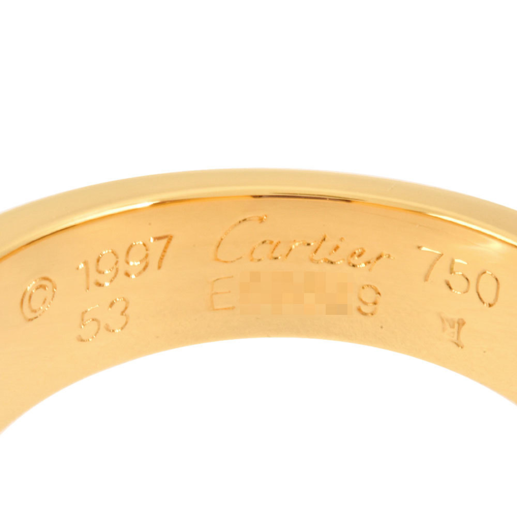 Cartier Tank Ring Iolite #53 K18YG Women's