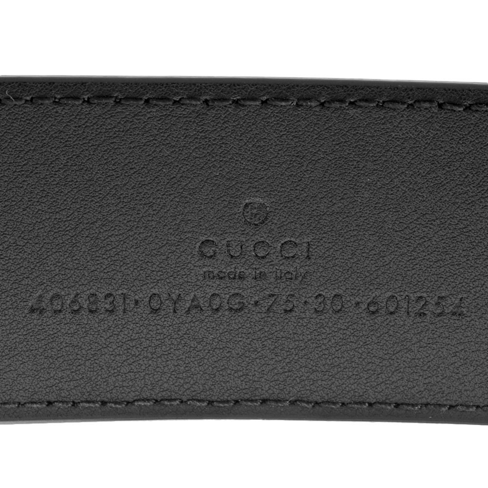 GUCCI GG Marmont Belt Leather 406831 Black Size 75