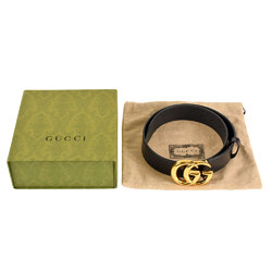 GUCCI GG Marmont Belt Leather 406831 Black Size 75