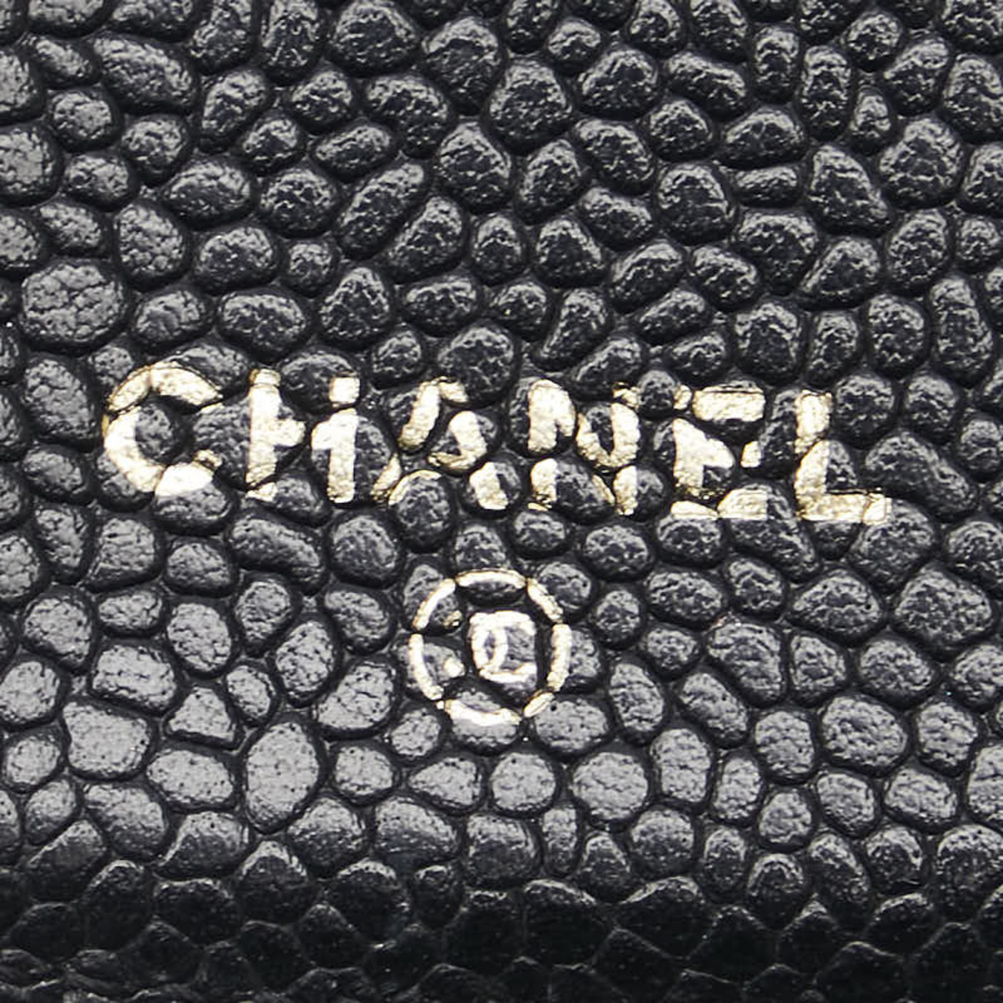 CHANEL Coco Mark Notebook Cover Agenda Black Caviar Skin Women's