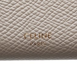 Celine Large Flap Wallet Long Grey Leather Women's CELINE