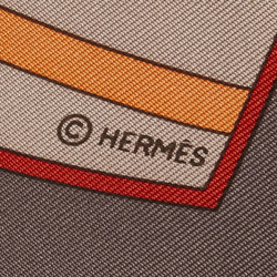 Hermes LES SOURCES DE LA VIE Source of Life Scarf Muffler Brown Multicolor Silk Women's HERMES