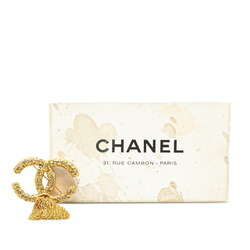 Chanel Coco Mark Lava Tassel Brooch Gold Plated Women's CHANEL