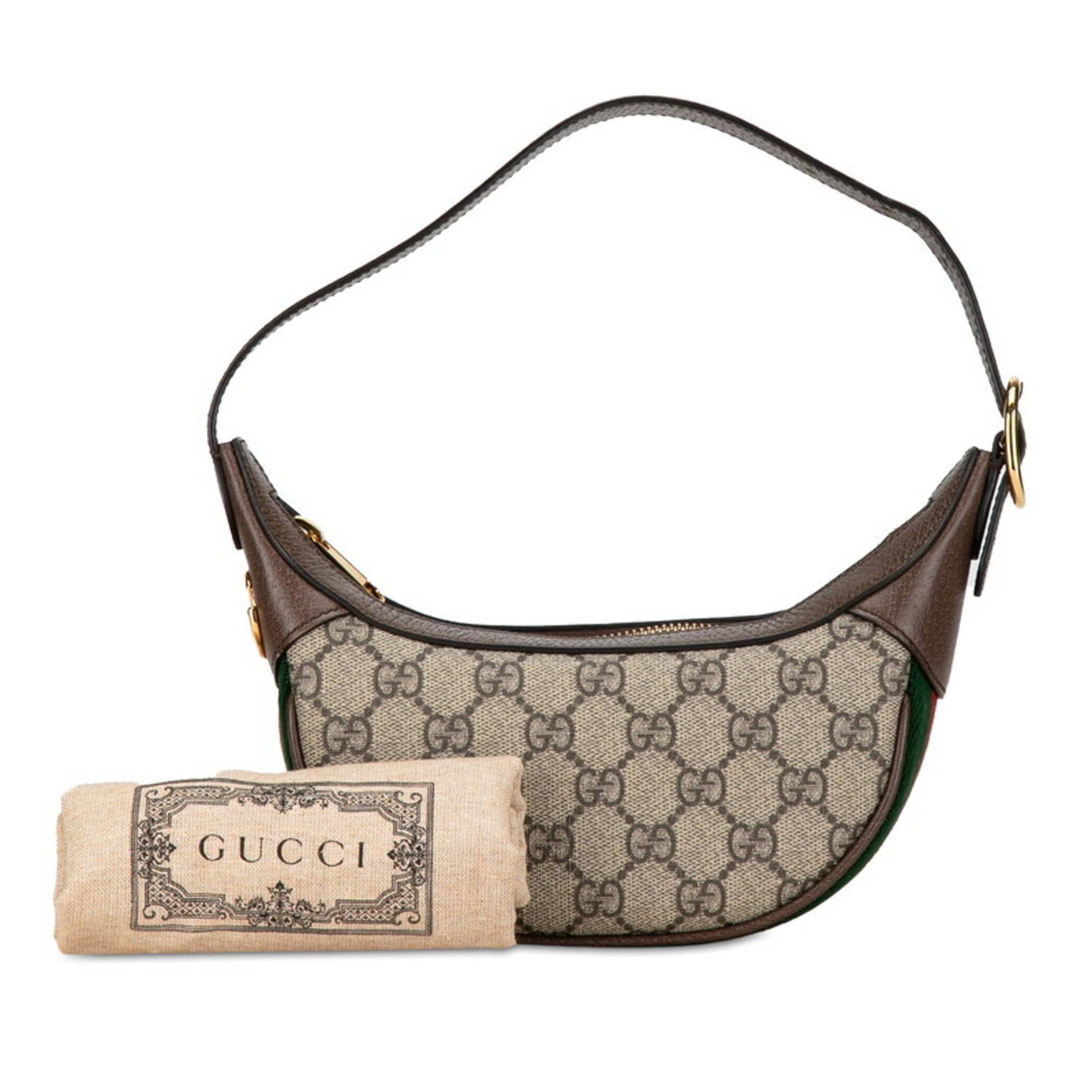 Gucci Ophidia Handbag Bag Half Moon 658551 Beige Brown PVC Leather Women s GUCCI eLADY Globazone