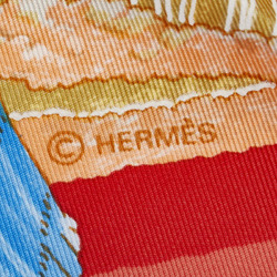 Hermes LE SACRE DU PRINTEMPS Festival Scarf Muffler Pink Multicolor Silk Women's HERMES