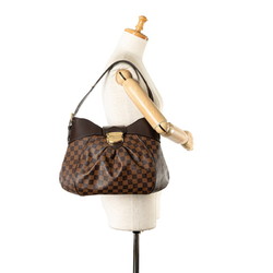 Louis Vuitton Damier Sistine MM Shoulder Bag N41541 Brown PVC Leather Women's LOUIS VUITTON