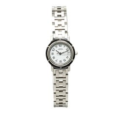 Hermes Clipper Watch CL4.210 Quartz White Dial Stainless Steel Women's HERMES