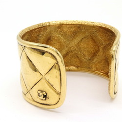 CHANEL Chanel Matelasse Coco Mark Bangle Bracelet GP Gold