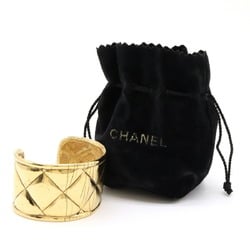 CHANEL Chanel Matelasse Coco Mark Bangle Bracelet GP Gold