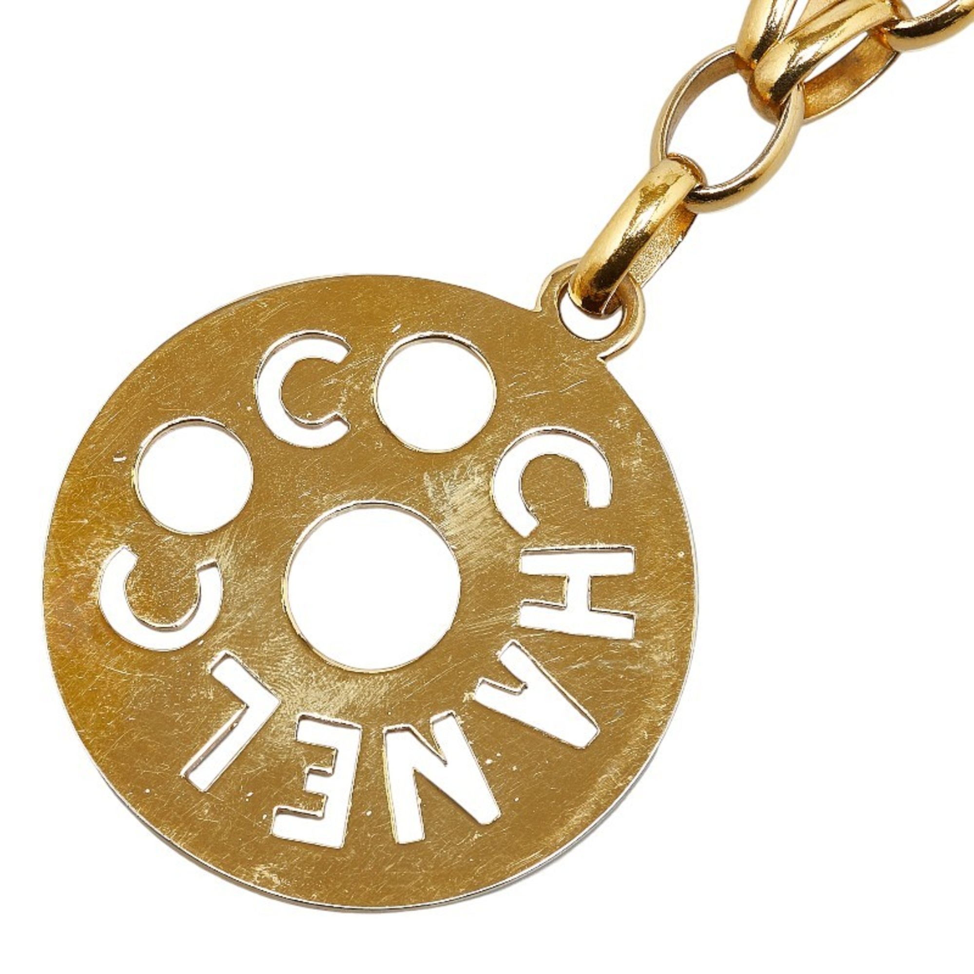 Chanel Chain Necklace Gold Plated Women's CHANEL